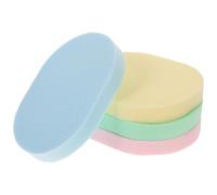 COOPHYA Spugne per Viso Ovale 4 Pezzi Spugna Esfoliante Morbida per Pulizia e Rimozione Trucco Set Portatile Multicolore per Donne e Ragazze per Detersione Quotidiana e Viaggi