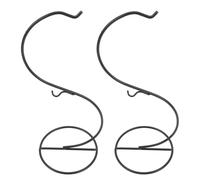COOPHYA Supporti Piante Balcone in Ferro Nero 2 Pezzi Design Compatto a S per Appendere Bottiglie di Vetro e Piante Verdi su Scrivania o Parete