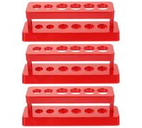 COOPHYA Supporto per Provette in Plastica Colorata 6 Fori Set da 3 Pezzi, Porta Tubi Laboratorio Leggero e Compatto per Didattica Scientifica e Sperimentazione Scolastica