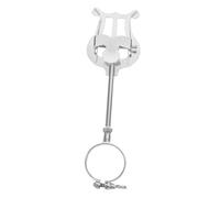 COOPHYA Supporto per Spartiti Musicali Portatile in Ferro Argento per Clarinetto Clip Regolabile per Bande e Gruppi Musicali