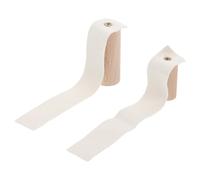 COOPHYA Utensili per Scolpire Argilla 2 Pezzi in Legno di Faggio Strisce in Pelle Scamosciata per Levigare e Lucidare Superfici, per Creazioni di Ceramica Fai da Te