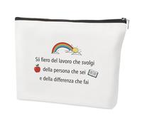 Coopyin Regalo Maestre Fine Anno, Idee Regalo Insegnanti, Regali Natale Compleanno Pensione Maturità Laurea Festa della Donna Pasqua Grazie Idee Regali per Maestra Trousse Trucchi Originali Utile