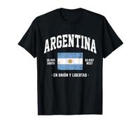 Coordinate Bandiera Argentina Distressed En Union Y Libertad Maglietta