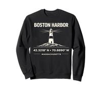 Coordinate del Faro di Boston Harbor Massachusetts Felpa