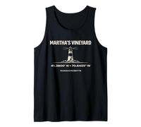 Coordinate del Faro di Marthas Vineyard Massachusetts Canotta