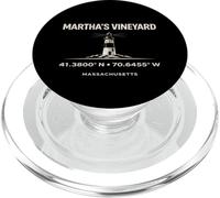 Coordinate del faro di Marthas Vineyard Massachusetts PopSockets PopGrip per MagSafe
