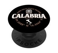 Coordinate Etichetta Calabria Italia 2C PopSockets PopGrip Adesivo