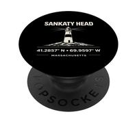 Coordinate Sankaty Head Lighthouse Massachusetts PopSockets PopGrip Adesivo