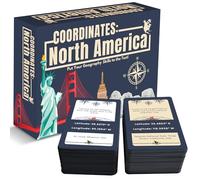 Coordinates North America Geography Game - Gioco di carte educativo per bambini e adulti - Better Than Flash Cards - Costruisci abilità geografiche del mondo per imparare a conoscere il Nord America