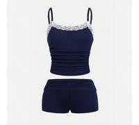 Coordinato di canotta per ragazze pre-adolescenti, coordinato di canotte adatto per primavera ed estate, adatto per San Valentino, casa, stile "Clean Girl/American", adolescenti, set di canotta con bo