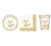 Coordinato feste tavola PRIMA COMUNIONE Calice spighe piatti bicchieri tovagliol