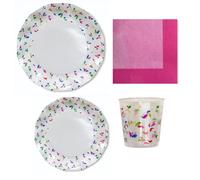 Coordinato feste tavola SPRING primavera piatti bicchieri tovaglioli