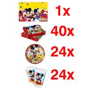 Coordinato per Feste Compleanno Bambino Mickey Mouse Topolino x8x16x24x32x40