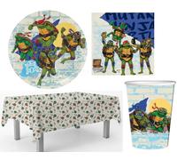 Coordinato tavola festa party Turtles Tartarughe Ninja - Piatti, bicchieri, tova