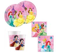 Coordinato tavola festa Principesse Disney piatti Bicchieri tovaglioli
