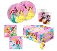 Coordinato tavola festa Principesse Disney piatti Bicchieri tovaglioli tovaglia