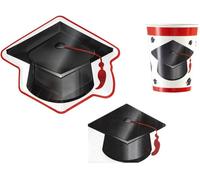 Coordinato tavola LAUREA BIODEGRADABILE per il LAUREATO e LAUREATA piatti bicch