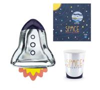 Coordinato tavola SPAZIO Astronave feste bambini piatti bicchieri tovaglioli