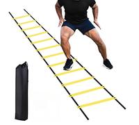 Coordinazione Scala,Kit l'allenamento con Il Pallone,Accessori per l'allenamento del Calcio,Scala Allenamento con Borsa per Allenamenti di Calcio,Fitness,Sport,Pallamano,6 Metri 12 Nodi