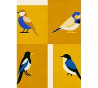 Coordonné Carta da parati Like a Bird - Golden