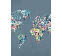 Coordonne Carta da parati panoramica Diversity Map - Ocean