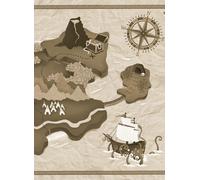 Coordonne Carta da parati panoramica Treasure Map - Papyrus