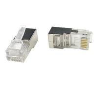 Coorle Spina modulare RJ12 RJ25 con schermatura lunghezza 23 mm 6P6C, connettore plug-100PCS
