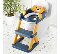 COOSEYA Sedile WC per bambini, per imparare a usare il vasino, 2 in 1, per ragazzi e ragazze, tappetino imbottito impermeabile con sgabello antiscivolo