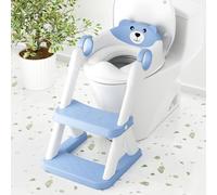 COOSEYA Sedile WC per bambini, per imparare a usare il vasino, 2 in 1, per ragazzi e ragazze, tappetino imbottito impermeabile con sgabello antiscivolo