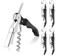 Coosion Set 5 Cavatappi Professionale 3 in 1, Cavatappi Vino con Tagliacapsule e Apribottiglie Birra, Coltello da Sommelier, Accessori Vino