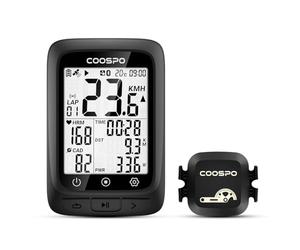 COOSPO BC107 Ciclocomputer GPS Senza Fili, Bluetooth ANT+ IP67 Impermeabile, Computer Bici Wireless con Display da 2,4 pollici Retroilluminazione Automatica del Tempo di Acquisizione del Segnale