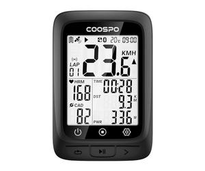 COOSPO BC107 Ciclocomputer GPS Senza Fili, Bluetooth ANT+ IP67 Impermeabile, Computer Bici Wireless con Display da 2,4 pollici Retroilluminazione Automatica del Tempo di Acquisizione del Segnale