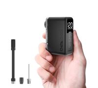 COOSPO X1 Mini Pompa per Bicicletta con Manometro, Max 120 PSI Electric Bicycle Pump, Auto Stop, with Presta and Schrader Valve for E-Bike, Mountain, City and Road Bike