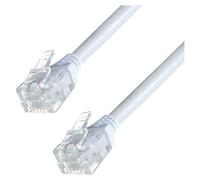 COOSY Cavo Telefonico Cavo Collegamento Modulare DSL Modem Plug RJ11 3/5/10/15/20 Metri (15 Metri)