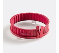 coox Quiche con piatto in vetro e piedini in vetro, Ø 18 cm, cottura e servire in un unico silicone antiaderente, lavabile in lavastoviglie, non si applica, senza BPA, blu