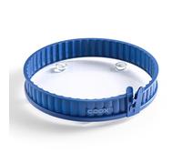coox Stampo per quiche con fondo in vetro ø 26 cm e piedini in vetro blu, perfetto per cuocere e tagliare direttamente sul fondo di vetro