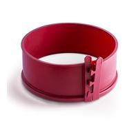 coox Teglia apribile con fondo in porcellana, diametro 18 cm, colore rosso, perfetta cottura e servire e tagliare direttamente sulla piastra in porcellana