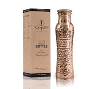 COP29 ESSENCE OF LIFE Bottiglia d'Acqua Fata in Puro Rame Fatto a Mano: Un Vaso di Rame ayurvedico, Confezione Regalo - 900 ml / 30 Once