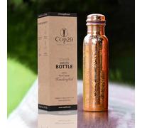 COP29 ESSENCE OF LIFE Bottiglia d'Acqua Lucida Mira in Rame Puro con Design Premium incisa a Mano Doppia Martellata +, 900 ml / 30 oz