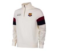 COPA FC Barcelona 1899 - Maglione con mezza zip, natur, L