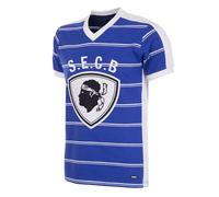 COPA Football - Maglia retrò - Calcio - Uomo - SC Bastia 1981/82 - Blu - 100% Cotone - Taglia XL