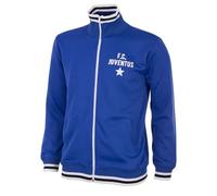 copa Juventus FC 1975-76 Retro Football Jacket, Giacca da Calcio retrò a Collo Lungo Uomo, Blu, XL