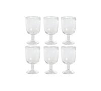 COPA SET 6 CRISTAL 8X8X14 300ML BURBUJAS
