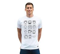 COPA - T-Shirt da Uomo con Scollo Rotondo da calciatori, Uomo, T-Shirt Girocollo Calciatori, 6778, Bianco, XXL