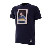 COPA Football - T-Shirt - Uomo - Figurina Maradona - Blu - 100% Cotone - Taglia M