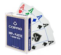 Copag 100% Plastica Poker Carte da Gioco Ponte Doppio Jumbo Standard Indice Red