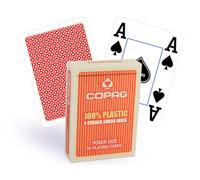 COPAG 100% Plastica Poker Carte da Gioco Jumbo Index Rosso Casinò Deck