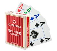 COPAG 100% Plastica Poker Carte da Gioco Strato Doppio Jumbo Standard Index Red