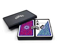 Copag 1546 Carte da gioco Neoteric Design, 100% plastica, dimensioni ponte, verde/rosso, set doppio mazzo (indice Jumbo)
