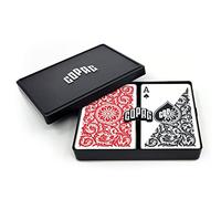 Copag 1546 Design 100% carte da gioco in plastica, dimensioni ponte rosso/nero doppio mazzo set (indice regolare)